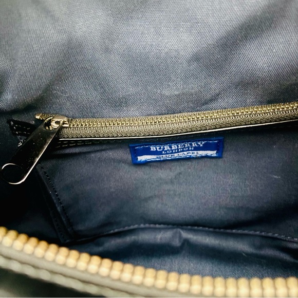 Burberry Blue Label Black Patent Leather/Canvas Women's Handbag - Picture 5 of 16